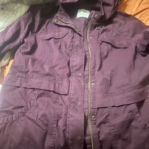 Maroon jacket string tight waist